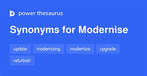 synonym modernize|another word for modernise.